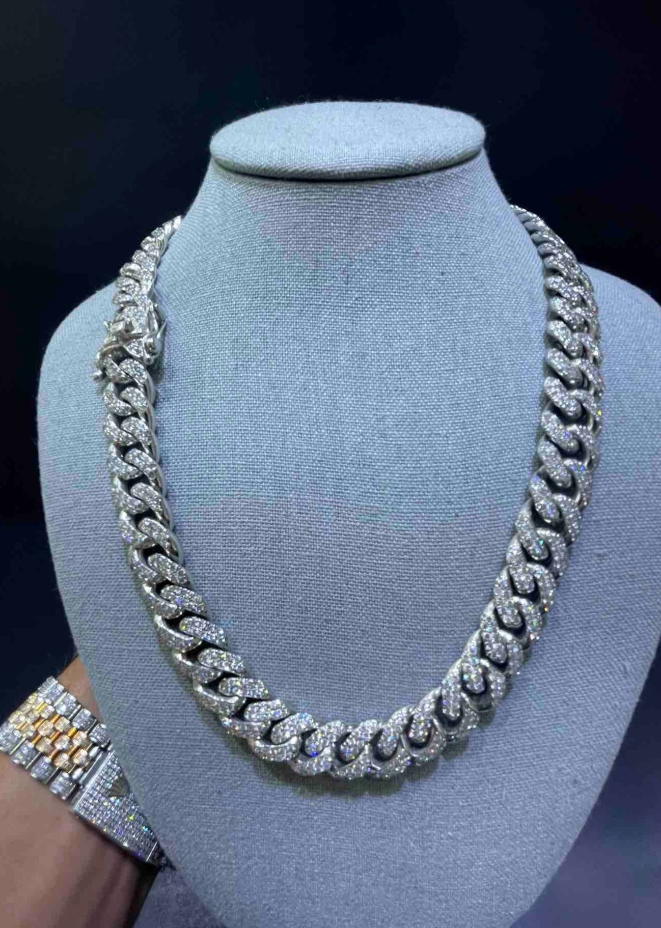 Iced out Cuban good link necklace