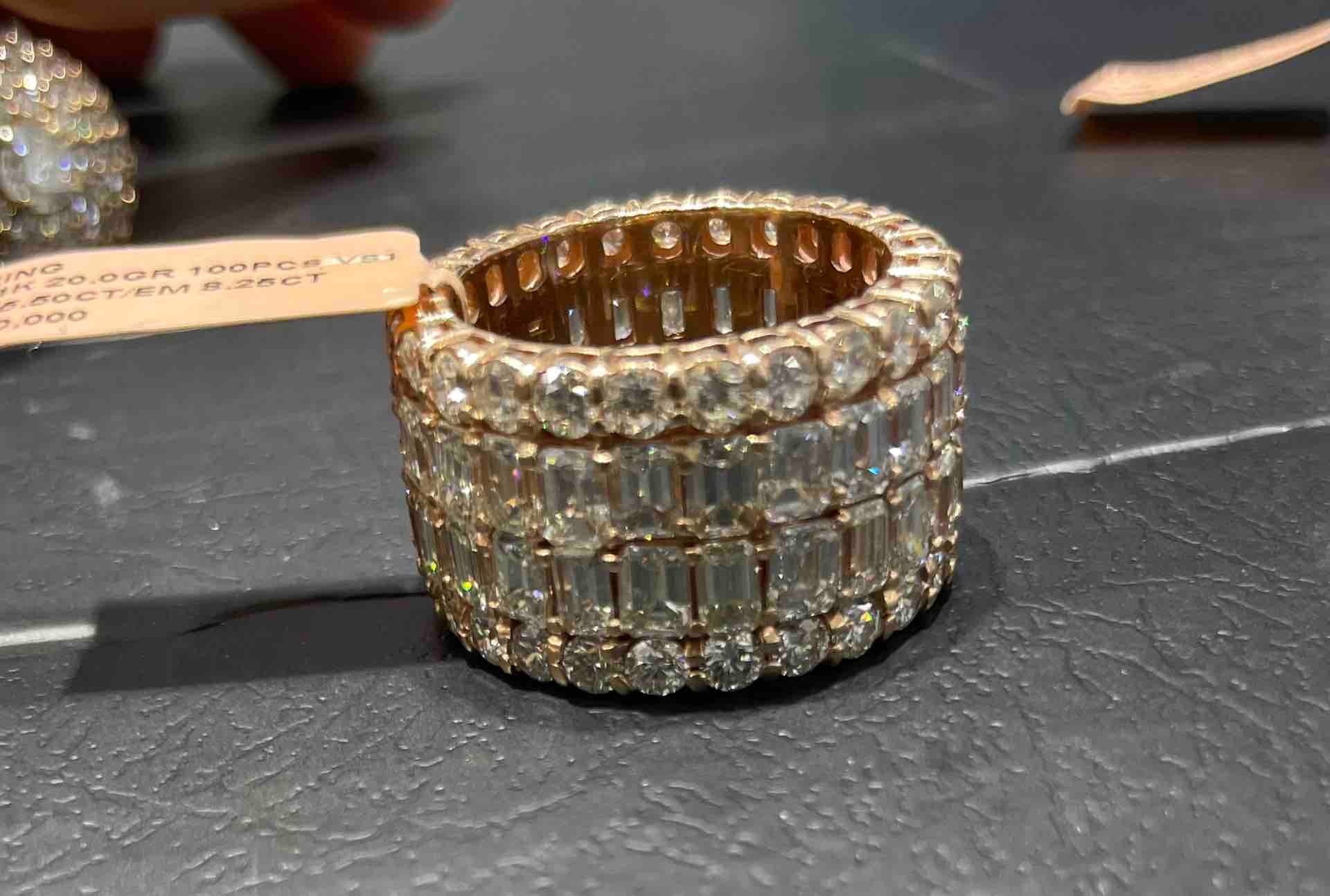 14k VS1 Iced Out Diamond Ring 