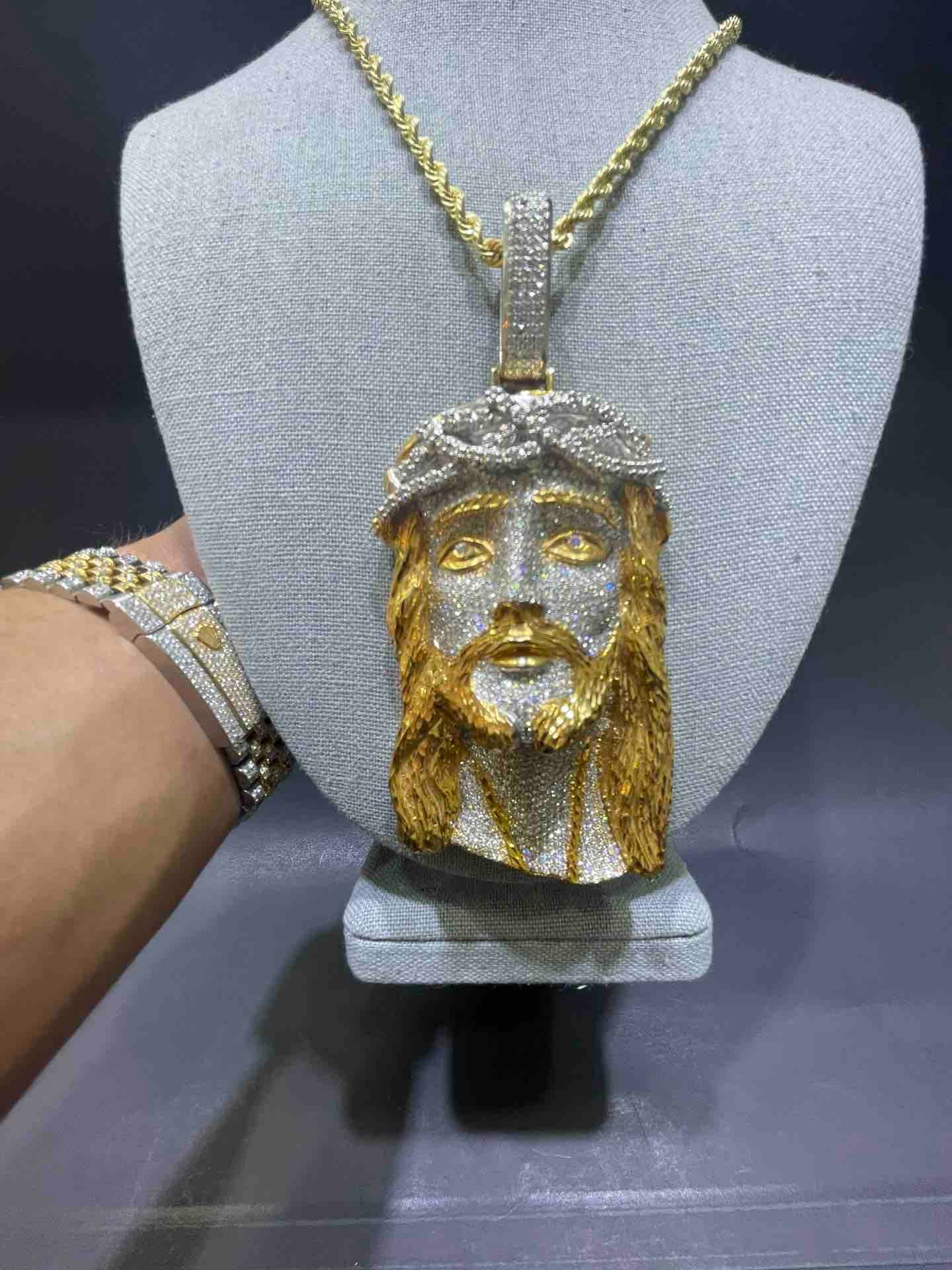 Iced out deals jesus piece