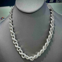  VVS1 "ICED Bust Down" 14k Infinity Link Migos Chain white gold
